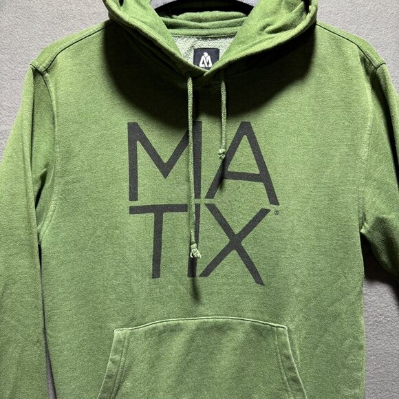 Matix Hooded Sweatshirt Green Mens Size S - Picture 2 of 8